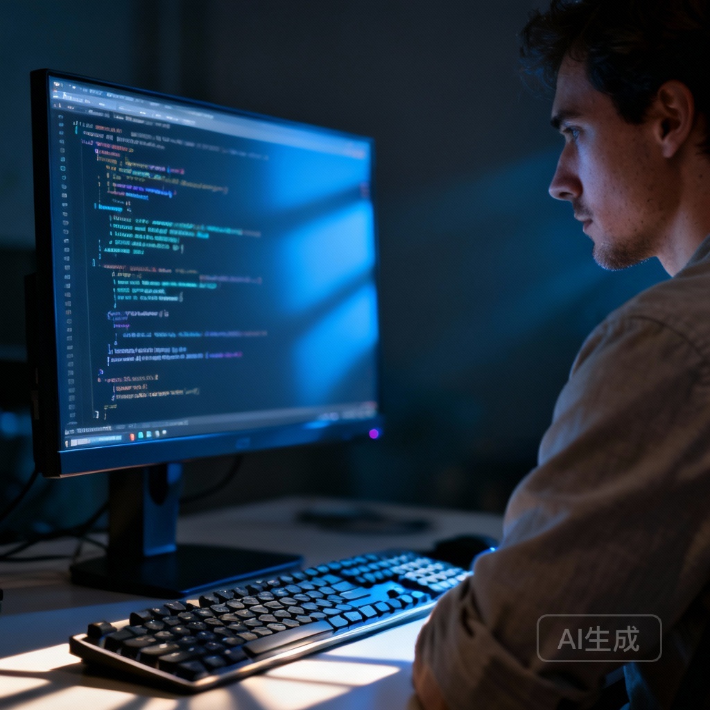开发者在电脑前编写代码